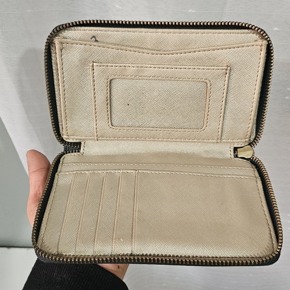 Vintage Fossil Teal Leather Wristlet Wallet - Picture 4 of 10